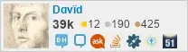 profile for Dɑvïd on Stack Exchange, a network of free, community-driven Q&A sites