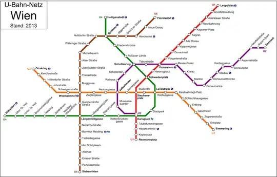 subway map of Vienna