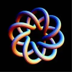 The torus knot T(8, 3).