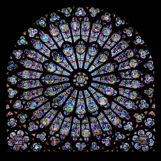 Rosace du bras nord du transept de la cathédrale Notre-Dame de Paris