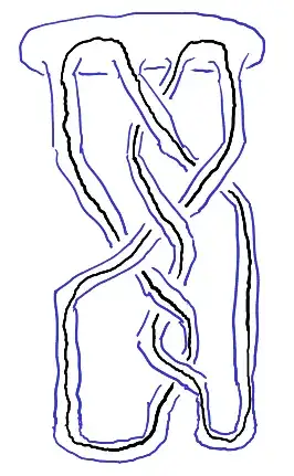 A genus two surface with the knot