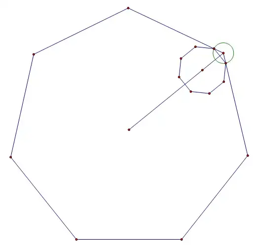 tiny octagon inscribed in heptagon according to below description