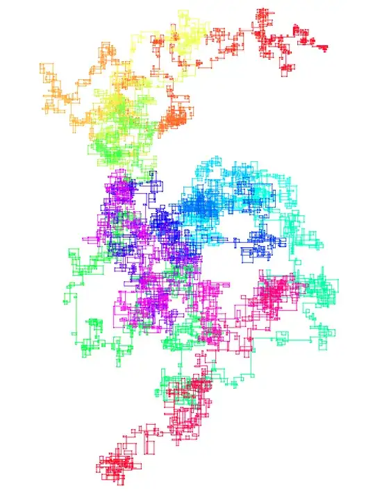 primes to 100000 with a turn-angle of 90 degrees