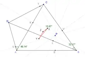 a triangle in a quadrilateral