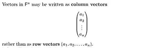 column/row vector as a representation of n-tuple