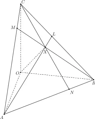 Coordinates in a ternary diagram