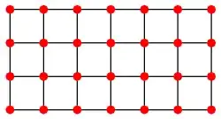 grid graph with 4 rows, 7 columns