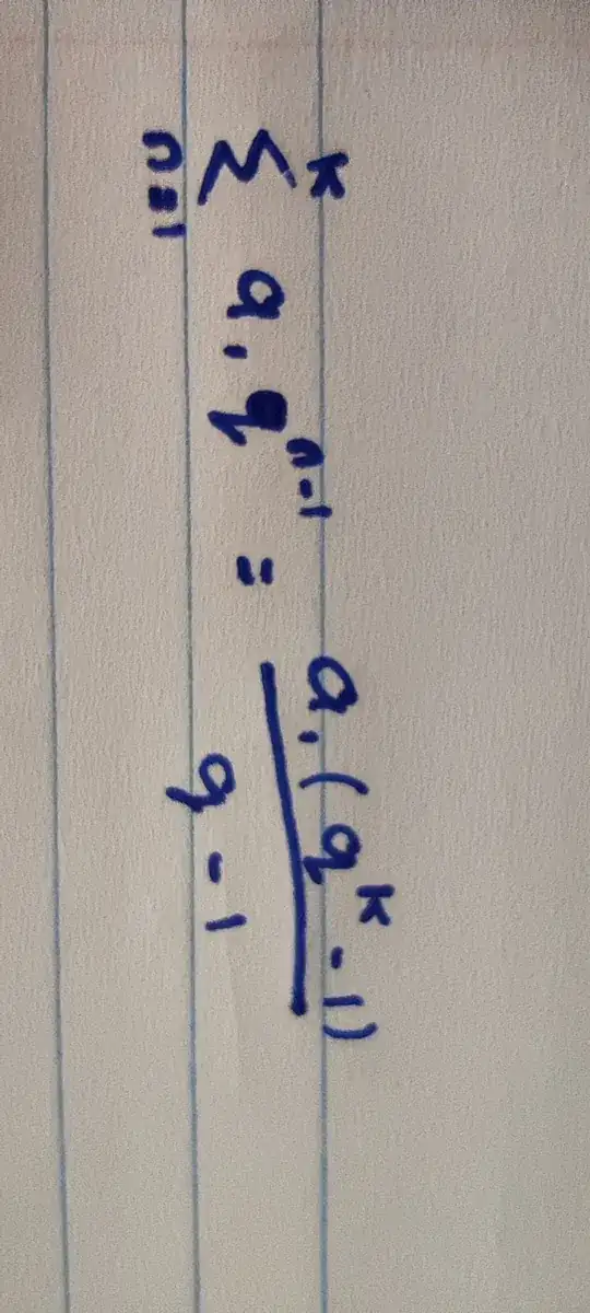 Formula for partial sum of geometric series