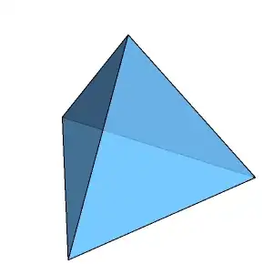 Folding tetrahedron animation