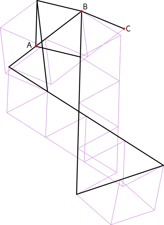Collinear jack, ABC is 120°