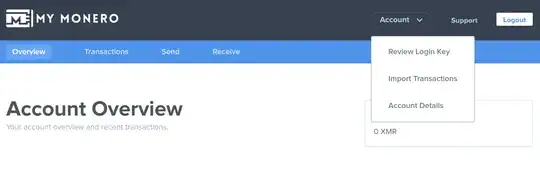 MyMonero select account info