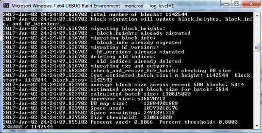 screenshot of monerod log-level=1
