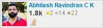 profile for Abhilash Ravindran C K on Stack Exchange, a network of free, community-driven Q&A sites