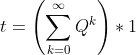 t=sum_0_inf(Q^k)1
