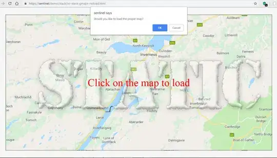 Clicking the map to invoke the actual map