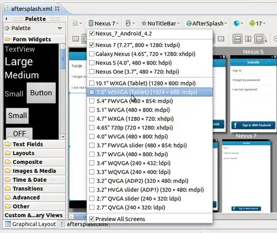 Screenshot of the error on my computer