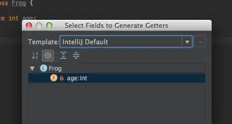Generate Getters menu