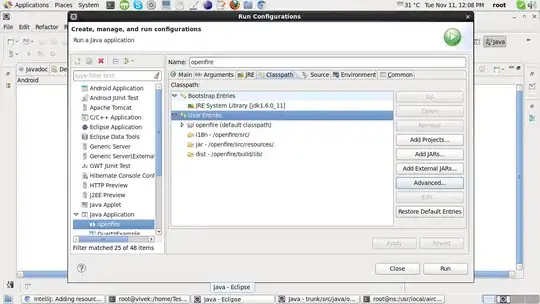 Image showing the right-click menu for a project with the properties option highlightes
