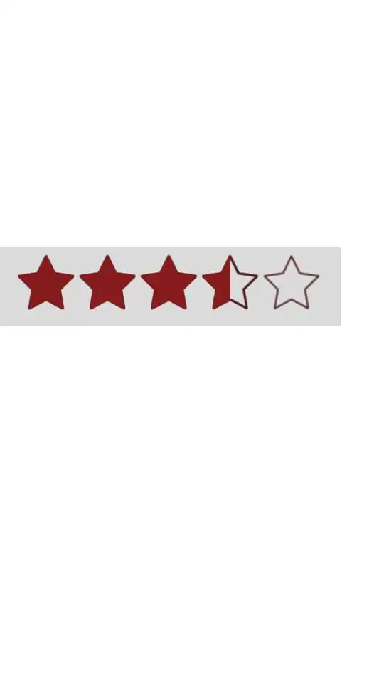 Rating Bar - note the darker stroke around the half-filled star