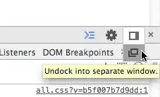 Undock Chrome Developer Tools