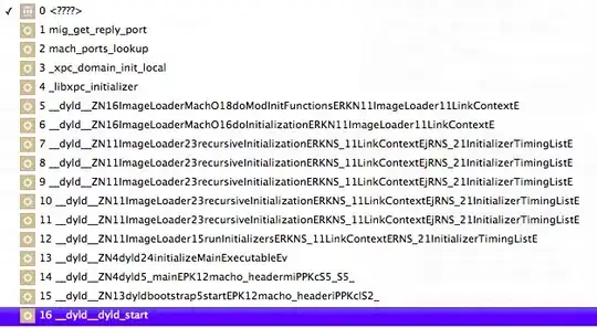 Stack trace in Xcode 4.x