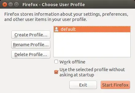 Add new profile to Firefox
