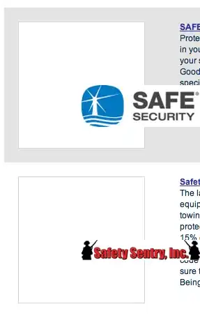 screenshot of div and images inside