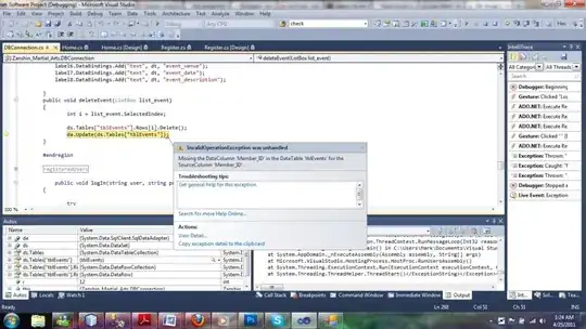 image showing stack trace