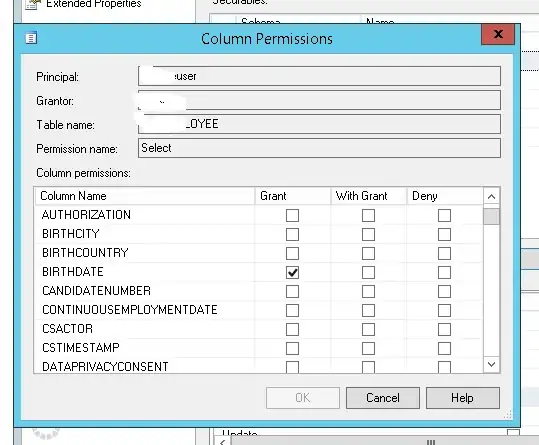 Picture of my database.