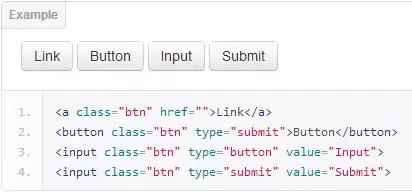 Sample output of Boostrap v2 buttons