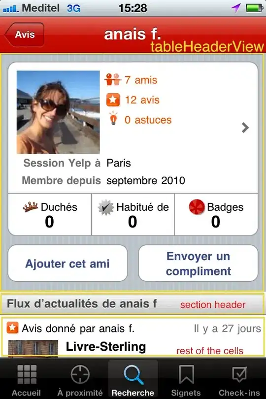 screenshot of the app