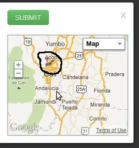 dialog with a button outside of the frame