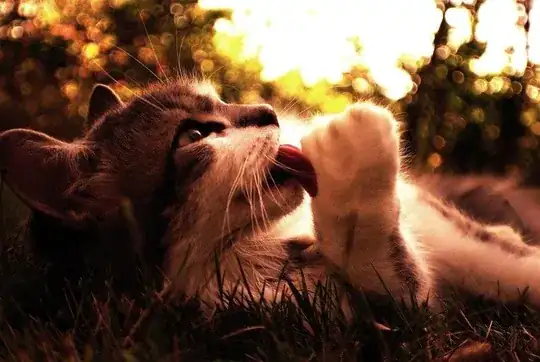 Image is a scatter plot. Five circles along the line y=10x have decreasing radii from bottom left to top right. Although the graph is square-shaped, the y-axis has 10 times the range of the x-axis. Even so, the aspect ratio of the circles is 1 on the screen.