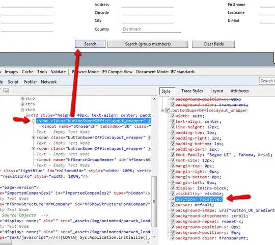 Response from server