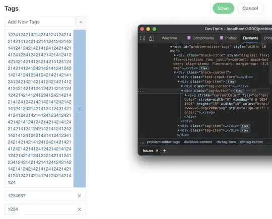 screenshot of form field setup