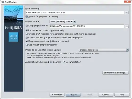 This is the intended output in a table