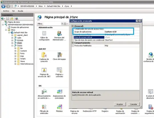 Set the application group in your site or web app