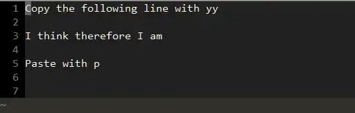 copy and paste in vim