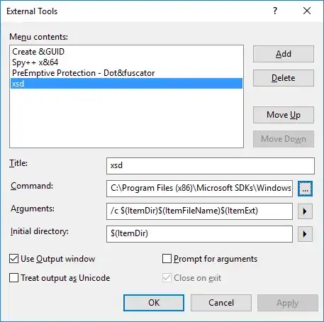 adding xsd as an external tool