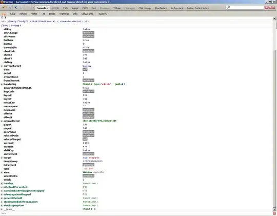 Firebug output from the dir command