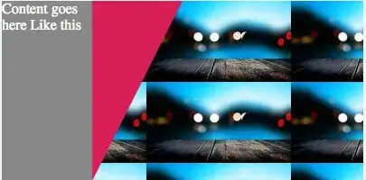 full height diagonal shape