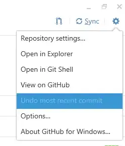 Undo most recent commit