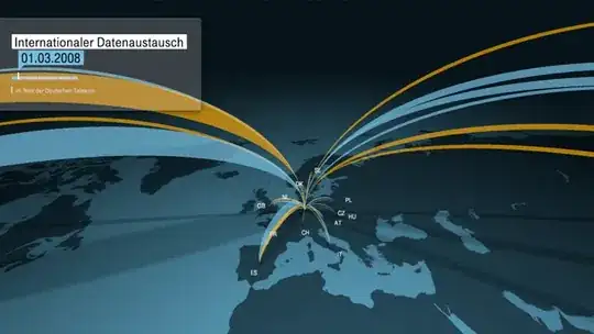 Screenshot of widget on the Mac