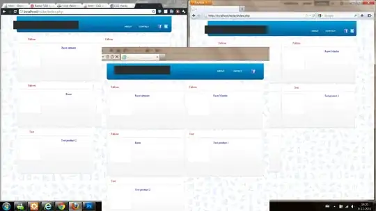 The list item layout with a centred dash, and the times either side, justified to either edge of the parent