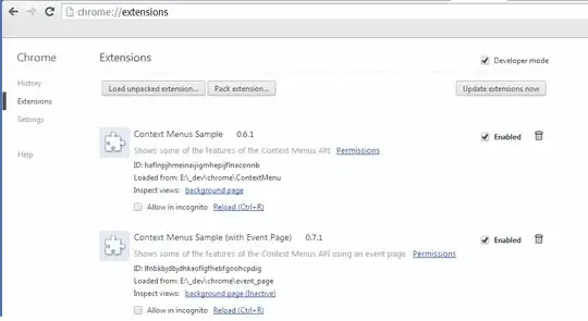 Chrome extensions dialogue