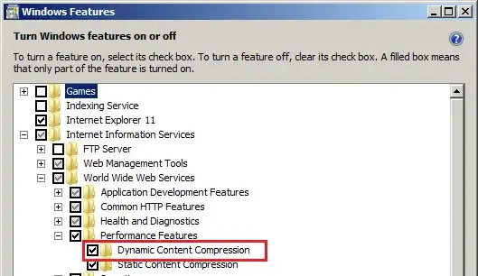 IIS feature screenshot