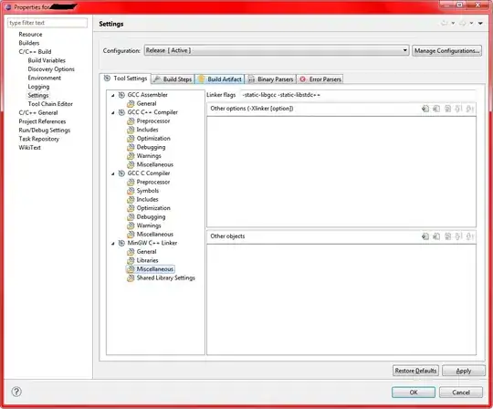 Eclipse properties screenshot