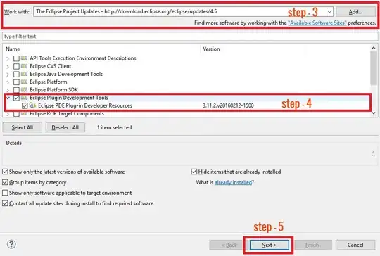 Screenshot of VS2015 at point of problem.