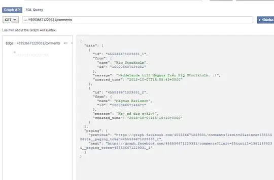 Json response and request comments collection