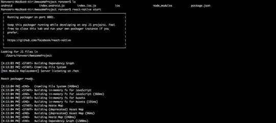 react-native start Output